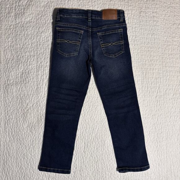 Lucky Brand Boys Size 6 Jeans Classic Straight Authentic Skinny Dark Wash Denim - Picture 2 of 5